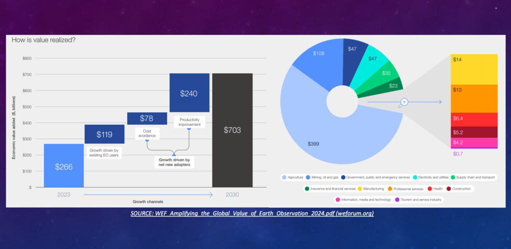 World Economic Forum value of Earth observations in support of sustainable development.